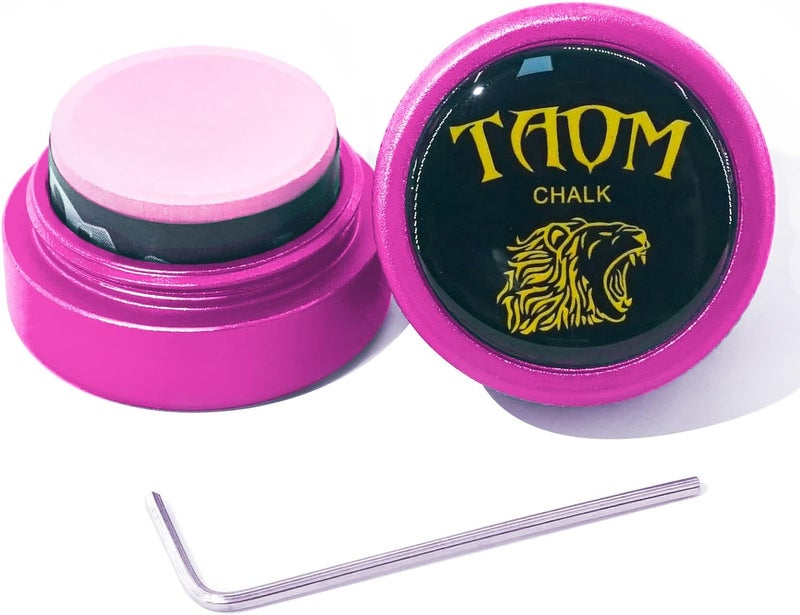 Banly TAOM Round Shaped Pool Chalk Holder, Portable Pool Chalk Cubes, Magnetic Mini Chalk Holder Pool Billiards, Pool Cue Chalk Case Container Box for Billiard Cue Tip Tool Pool Table Snooker Accessories - Image 1